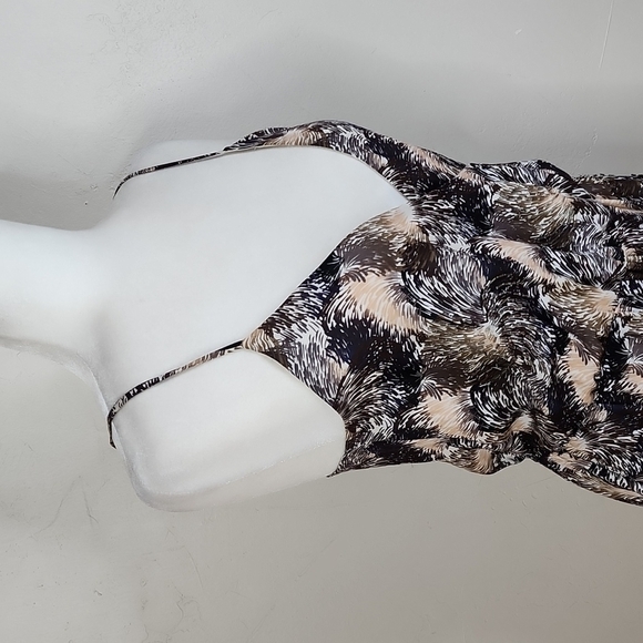 Halston Heritage Silk Beaded Cocktail Dress Size 4 - Picture 6 of 14